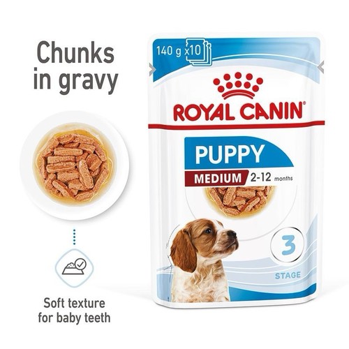 ROYAL CANIN® Medium Puppy in Gravy Nassfutter (10 x 140g) - Bild 4 von 6