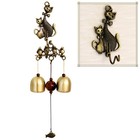  1PC Cartoon Cats Wind Chimes Retro Copper Wind Chime Wall Hanging Decoration