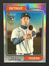 2023 Topps Heritage Riley Greene Chrome Refractor /574 Rookie RC #48 Tigers MLB