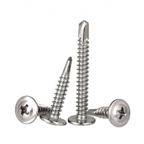 Blechschrauben Linsenkopf mit Bund selbstbohrend 4,2 4,8 Edelstahl Bohrschrauben - Picture 14 of 72