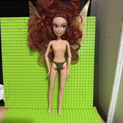 Disney Fairies Zarina The Pirate Fairy Red Hair Green Eyes Wings Doll Nude