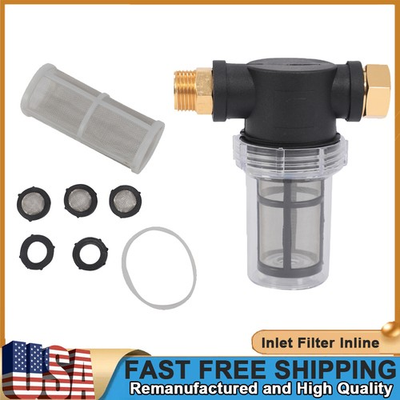 #ad Garden Hose Filter for Pressure Washer Inlet Water Inline Filter for Sediment $10.39