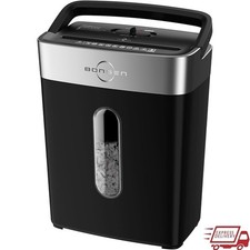 Compact Paper Shredder 8 Sheets Cross Cut 4 Gallon Bin Overheat Protection New