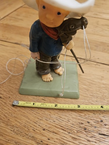 Vintage 1979 Wilton Tortenaufleger kleiner Cowboy mit Steckenpferd Stock Pferd Kunststoff 5" - Bild 7 von 9