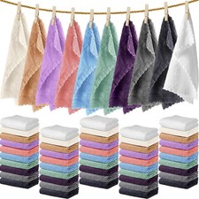 100 Pcs Washcloths Bulk Quick Drying Bathroom Wash Clothes 12 x 12 Inch Face ...