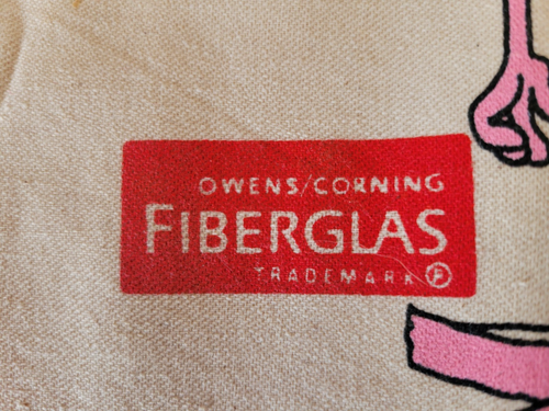 1981 Pink Panther Tie Taille Schürze Owens/Corning Fiberglas Werbung Vintage wie abgebildet - Bild 4 von 11
