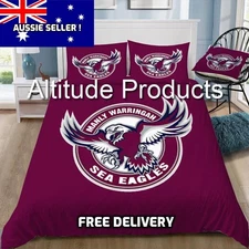 Manly Sea Eagles Logo Doona / Duvet Cover and 2 Pillow Slips