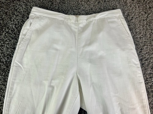 Pantalone Alfred Dunner pull-on piatto davanti bianco donna 14 vestibilità comoda con tasche - Foto 8 di 14