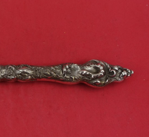 Les Six Fleurs by Reed and Barton Sterling Silver Dinner Knife Blunt SP 10 1/4" - Picture 3 of 3