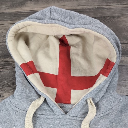 Milan Italy hoodie Mens Medium Gray Milano Pullover Long Sleeve Embroidered Logo - Picture 5 of 11