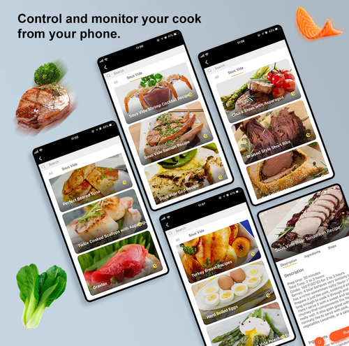 5Th Gen Stainless Steel Wifi Sous Vide Cooker Waterproof Thermal Immersion - Picture 5 of 36
