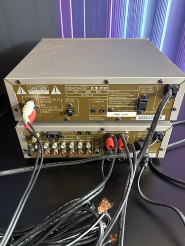 DENON DRA-F101 AM/FM Stereo Receiver & DCD-F101 Compact Disc CD Player No Remote - Picture 8 of 11