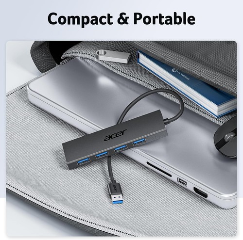 Acer 4-Port USB Hub – USB 3.0 Multiport Adapter with Type-C Power – Extender - Picture 8 of 9