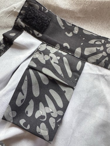 Rip Skirt Wrap Womens 2XL Black Gray Tropical Stretch Hawaii Ripskirt - Picture 5 of 9