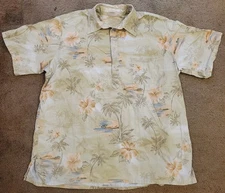 Trader Joe's Hawaiian Men's 2XL Employee Crew 4-Button Short Sleeve Polo Shirt