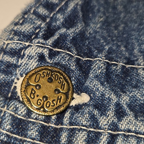 Vintage Oshkosh Overalls 24 Months Shorts Shortalls Vestbak Denim Toddler USA - Picture 5 of 12