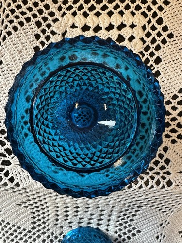 Lampada vintage MCM vetro vichingo bluenique fata luce punta diamante mica 💙 - Foto 3 di 5