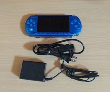 PSP Playstation Portable Vibrant Blue PSP 3000 VB Console Charger Tested Japan