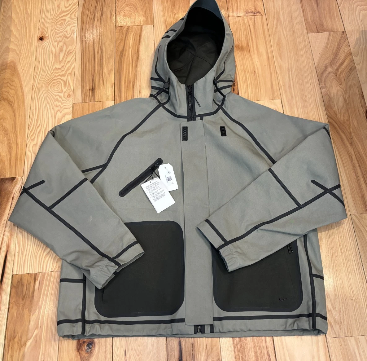 Nike Tech Storm-FIT Hooded Rain Jacket Light Army Black HM9473 320 Men's SMALL