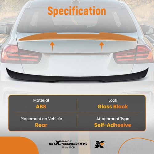 M Style Trunk Spoiler Wing Lip for BMW G30 5-Series F90 M5 Sedan 17-23 ABS Black - Picture 6 of 20