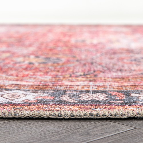 Rugshop Area Rug Vintage Inspired Machine Washable Non Slip Living Room Rug 5x7 - Picture 3 of 10