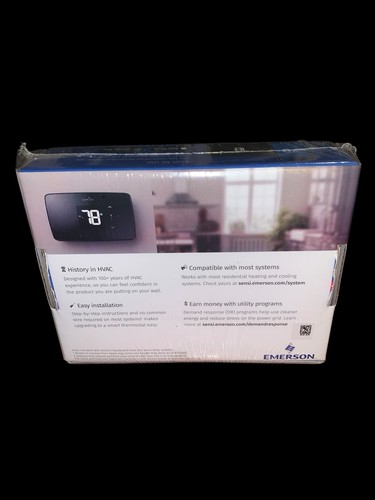 EMERSON SENSI LITE ST25U WI-FI SMART PROGRAMMABLE THERMOSTAT BLACK 786710569159 - Picture 3 of 3