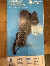AT T TR 1909 Trimline Corded Phone With Caller ID Black - New