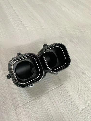 Pair Black Tailpipe Exhaust Pipe For Defender 90 110 130 2020-2026 Khan Look - Picture 4 of 9