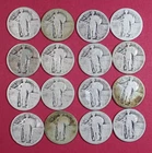 16 STANDING LIBERTY QUARTERS  *90% SILVER*  $4 FACE VALUE  (DATELESS)