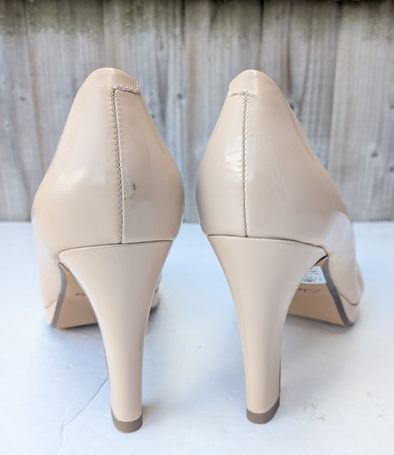 Clarks Softwear UK 6D Nude Patent Leather High Heel Court Shoes ANIKA KENDRA VGC - Picture 7 of 22