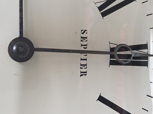 Rare Antique Victorian French Wall Clock Glass & Enamel Face Pendulum and Key - Picture 13 of 18