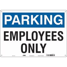 CONDOR 477Z71 Employee, Faculty & Staff Parking Sign, 14 in Height, 20 in