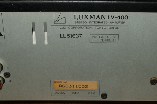 Amplificador Amplificador Integrado Luxman LV-100 - No Funciona - Como Está - Imagen 8 de 9