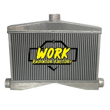 Full Aluminum Twin Turbo Intercooler Dual 2.5 Inlet 3in Center Outlet 2-in-1-out