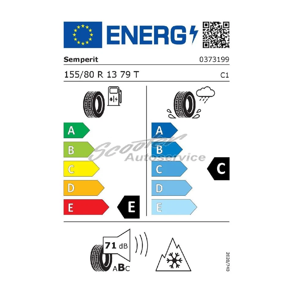 4-er Satz Semperit Winterreifen Master Grip 2 3PMSF 155/80 R13 79T | 83670 - Bild 2 von 4