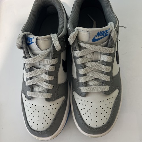 *Nike DUNK Low Cool Grey Black Blue White Kids 4Y Shoes GS Women's FB9109-001 - Picture 2 of 8