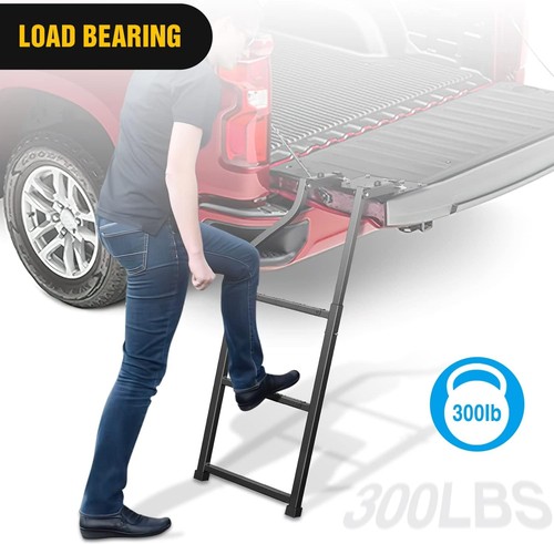 Universal Fit Tailgate Ladder Adjustable Rear Gate Step Ladders for Pickup Truck - Foto 2 di 8