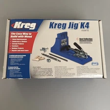 Kreg K4 Pocket Hole Jig System Starter Kit #K4H 3 Hole Drill Guide Open Box