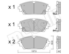 BRAKE PAD SET, DISC BRAKE 22-1237-0