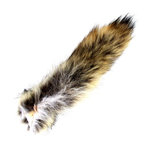 Real Coyote Hide Taxidermy Tail Tanned Fur Pelt Purse Charm Tag Keychain Decor - Picture 2 of 2