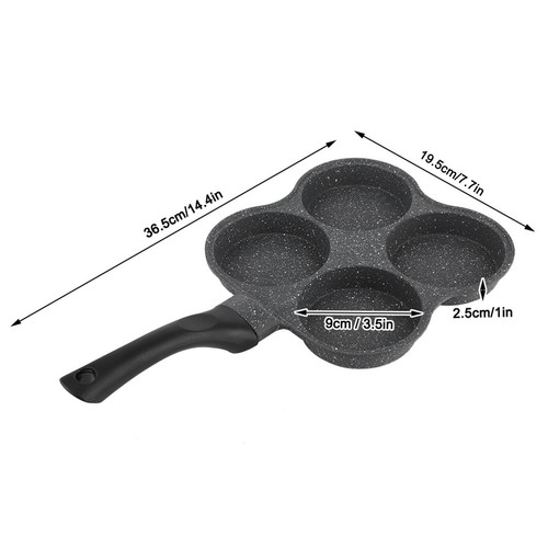 GE Omelettpfanne 4-Loch-Pancake Pfanne Antihaft-Eierbratpfanne Kitchen Utensil - Bild 6 von 17