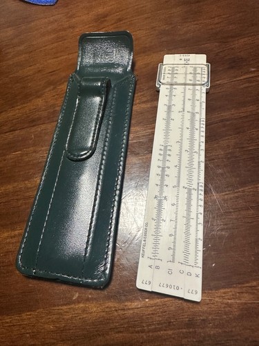 Keuffel & Esser Co. - Sechs Zoll Gleitlineal 4153-1 mit Ledertasche - Bild 1 von 5