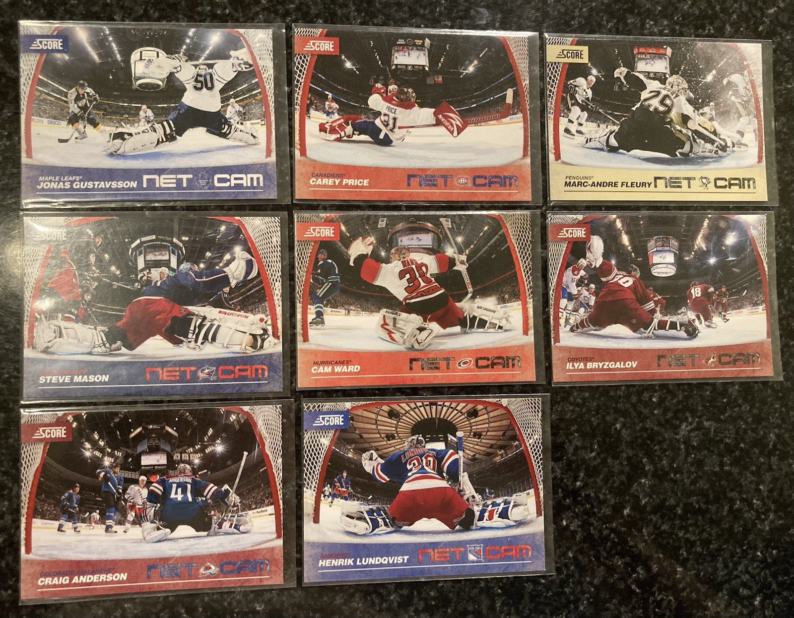 2010-2014 Score NET CAM Lot 49 Price Quick Luongo Lundqvist Fleury Brodeur Rinne