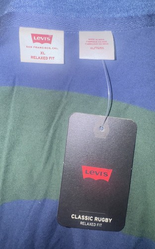 Levi's Long Sleeve Denim Collar Striped Shirt XL - Picture 4 of 4