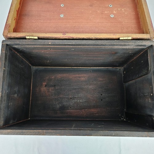 Antique Wooden Document Box Tool Keepsake Hand Cut Dovetails Rustic Primitive - Picture 7 of 11