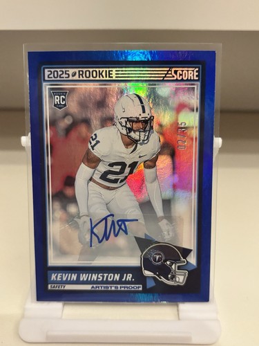 2025 Panini Score -KEVIN WINSTON JR. Blue Proof Auto /35 Titans Penn State RC - Picture 2 of 9