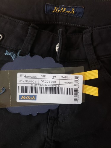 H13) Killah Sexy Damen Jeans Flirt Gr. 27 Neu Schwarz - Bild 8 von 9