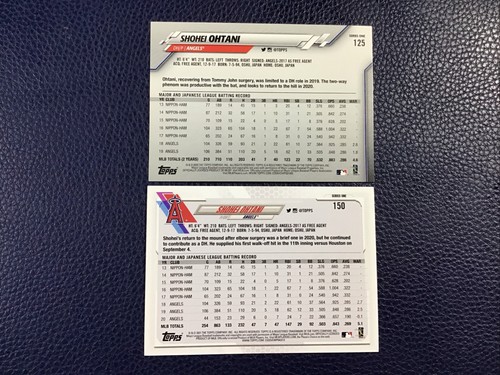 SHOHEI OHTANI 2021-20 Topps #150 Retail Exclusive Royal Blue Parallel Angels NM+ - Picture 2 of 2
