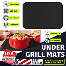 Under Grill Mats for Outdoor Grill Easy to Clean Reusable Grill Mat for Deck