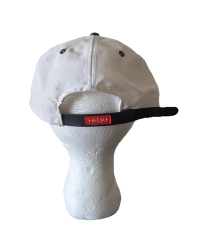 VINTAGE 90s MCM CAPTAIN EMBROIDERED LOGO DESIGNER CAP MÜTZE WHITE YELLOW NWOT RARE - Bild 6 von 11